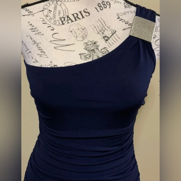 Sweet Storm One Shoulder Ruched Dress - Size Small - Picture 6 of 14